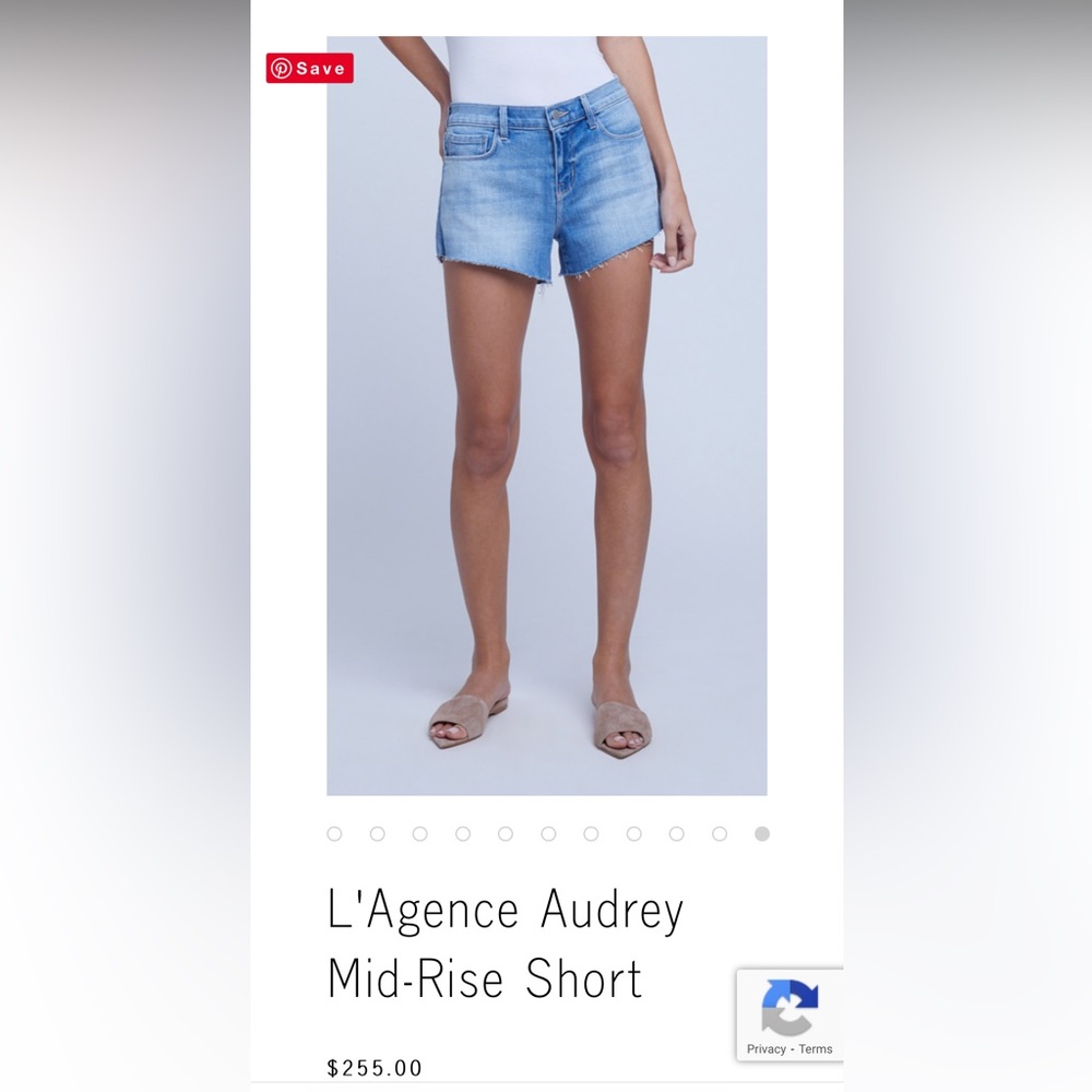 L’agence Paris Audrey Mid Rise Short Sz 24 NWT